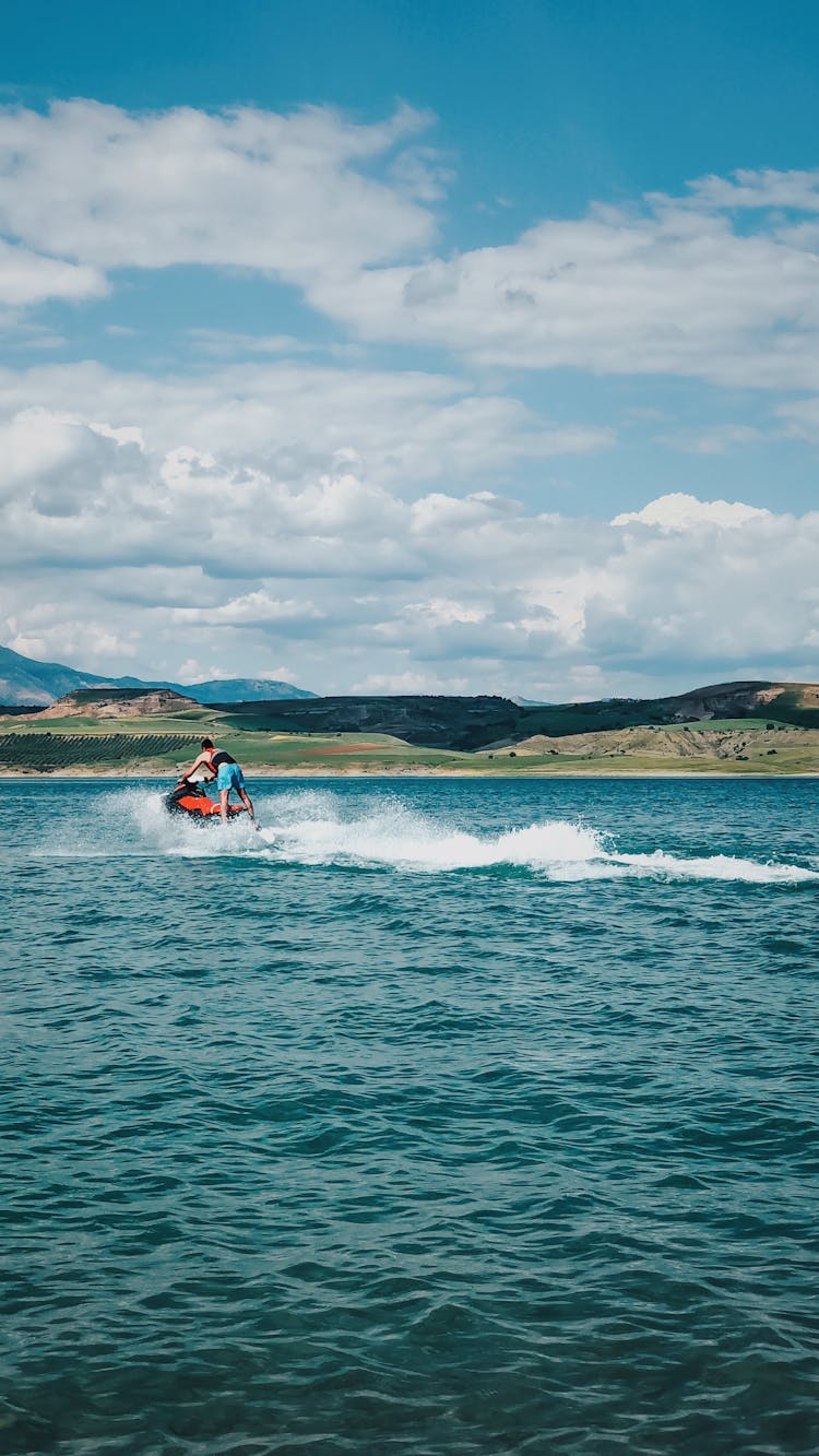 A Person Riding A Jetski