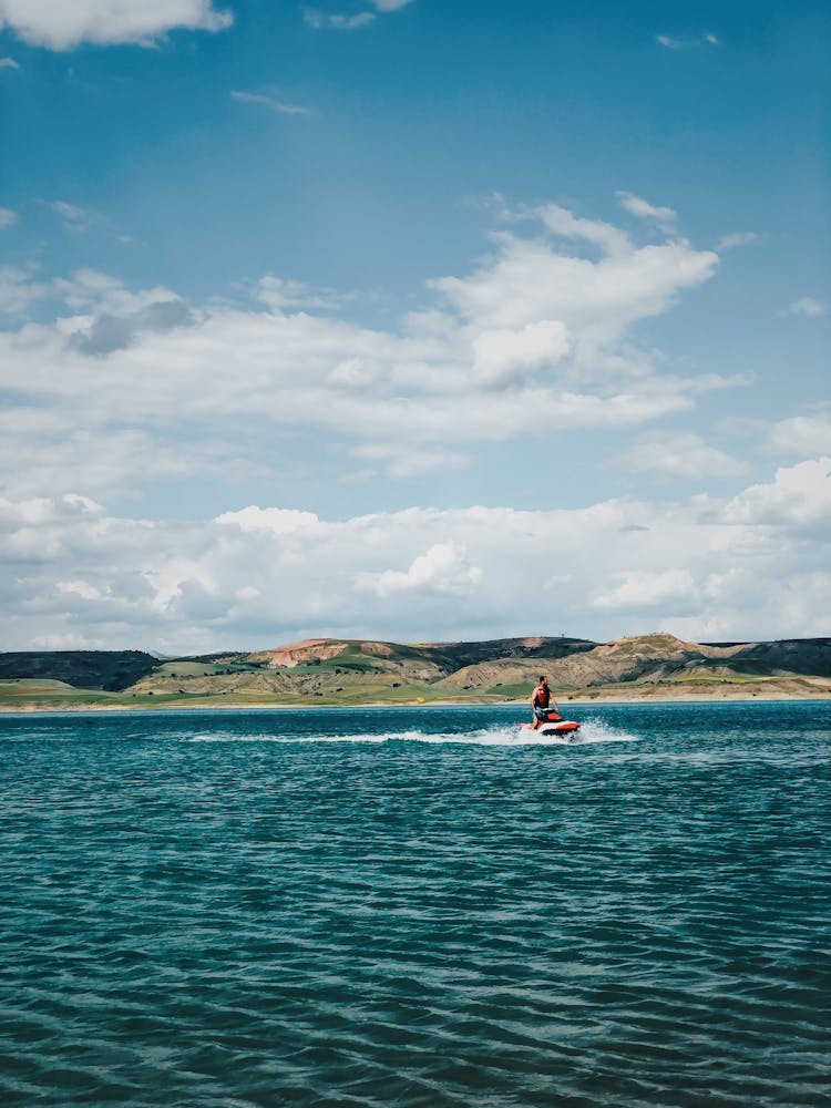 Person Riding A Jetski