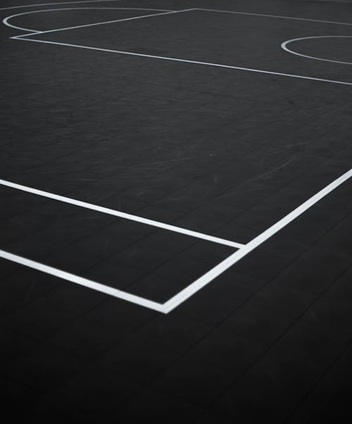 Free White and Black Basketball Court Stock Photo