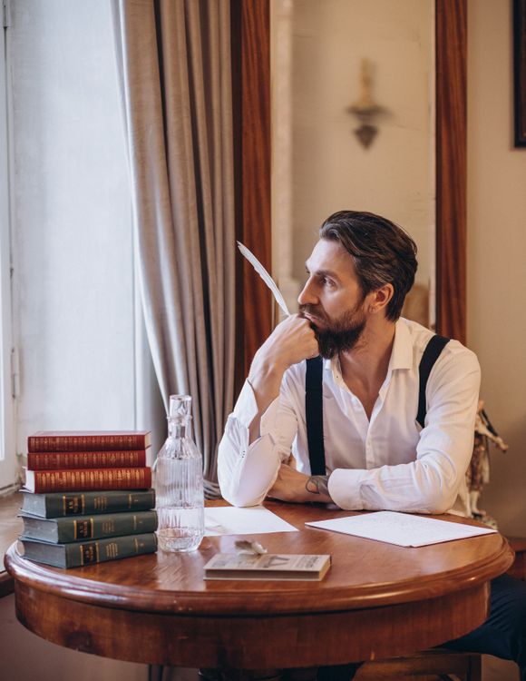 Writer Pics Writer of Classic Novels at Work · Free Stock Photo