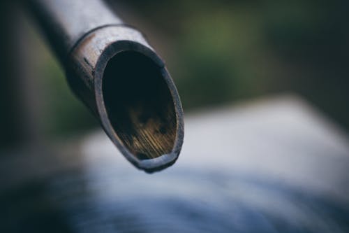 Close-Up Shot of a Wooden Pipe