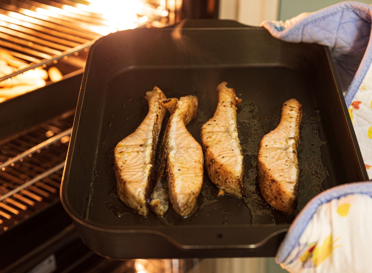Salmón al horno con patata, receta con su lista de la compra