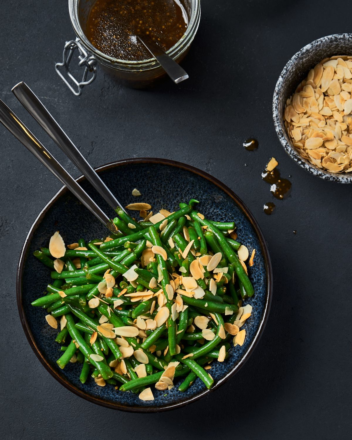 Haricots verts met geroosterde amandelen