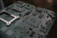 Electronic Circuit Board in Close-up Shot
