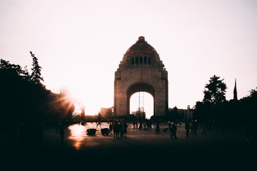 monumento alarevolución, 剪影, 地標 的 免费素材图片