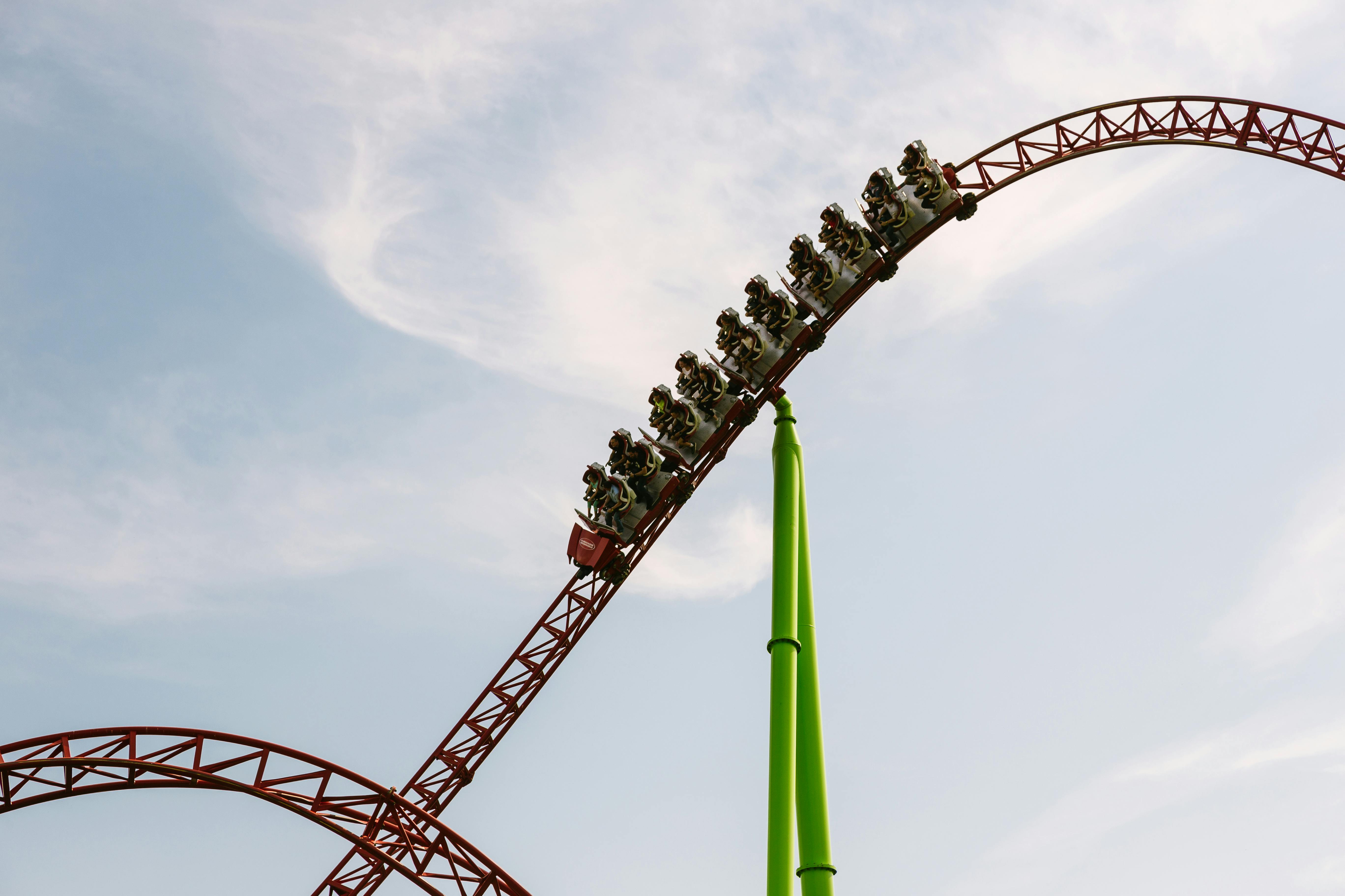 Red Roller Coaster Free Stock Photo