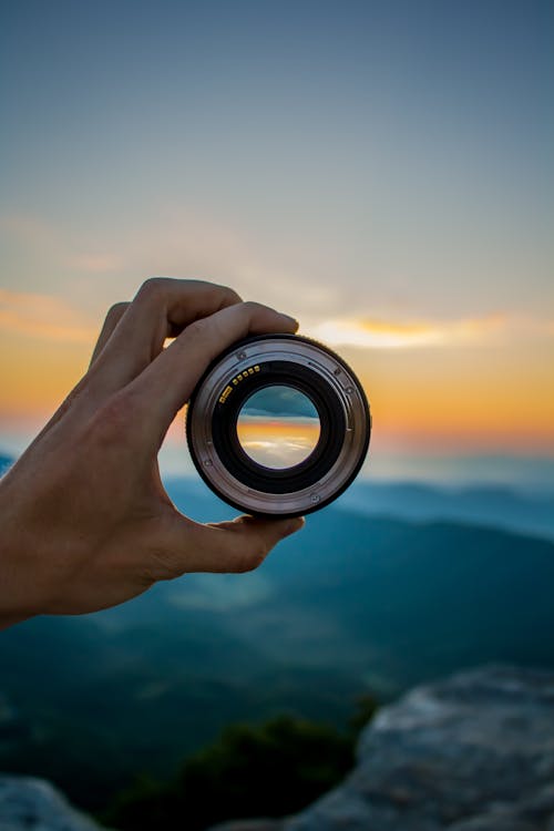 Free Black and Silver Dslr Lens Stock Photo