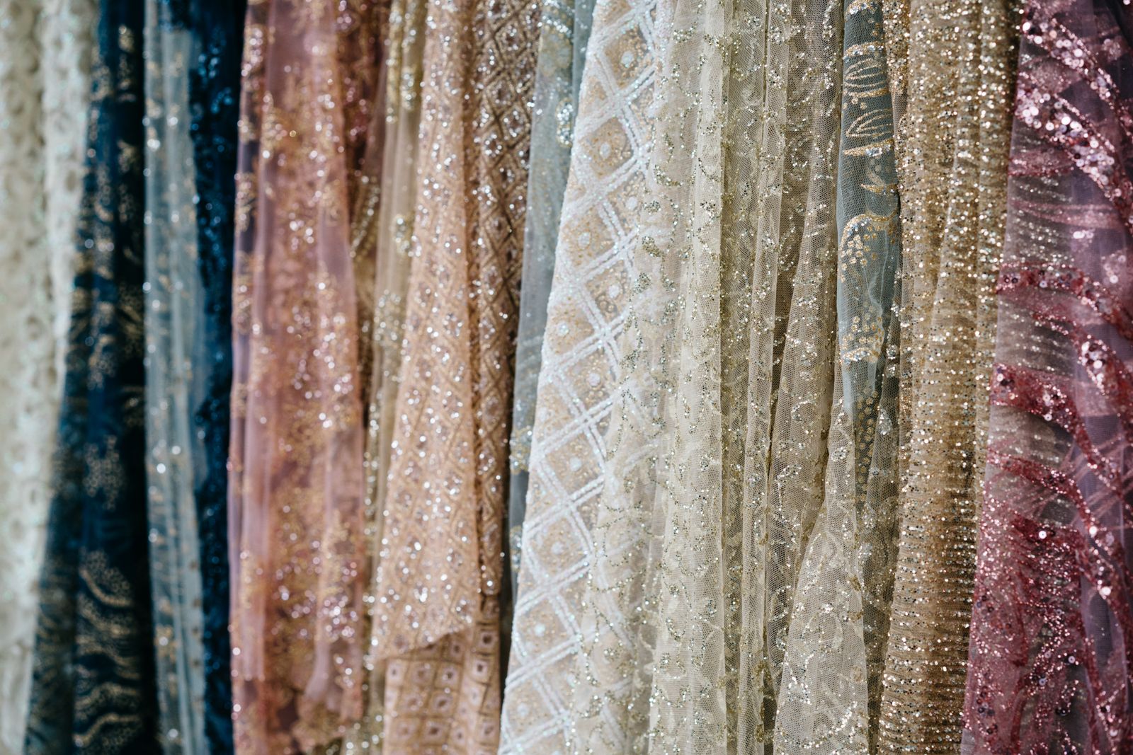 Luxurious fabric textures close-up