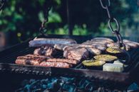 Grilled Meat on Charcoal Grill