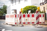 Red and White Wooden Building