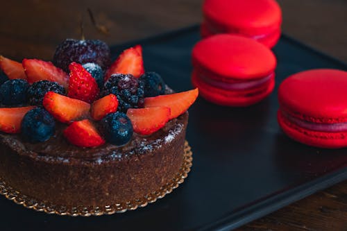 Základová fotografie zdarma na téma bobule, cookies, dort