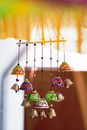 Brown Wooden Hanging Decor With Multi Color Hanging Decors