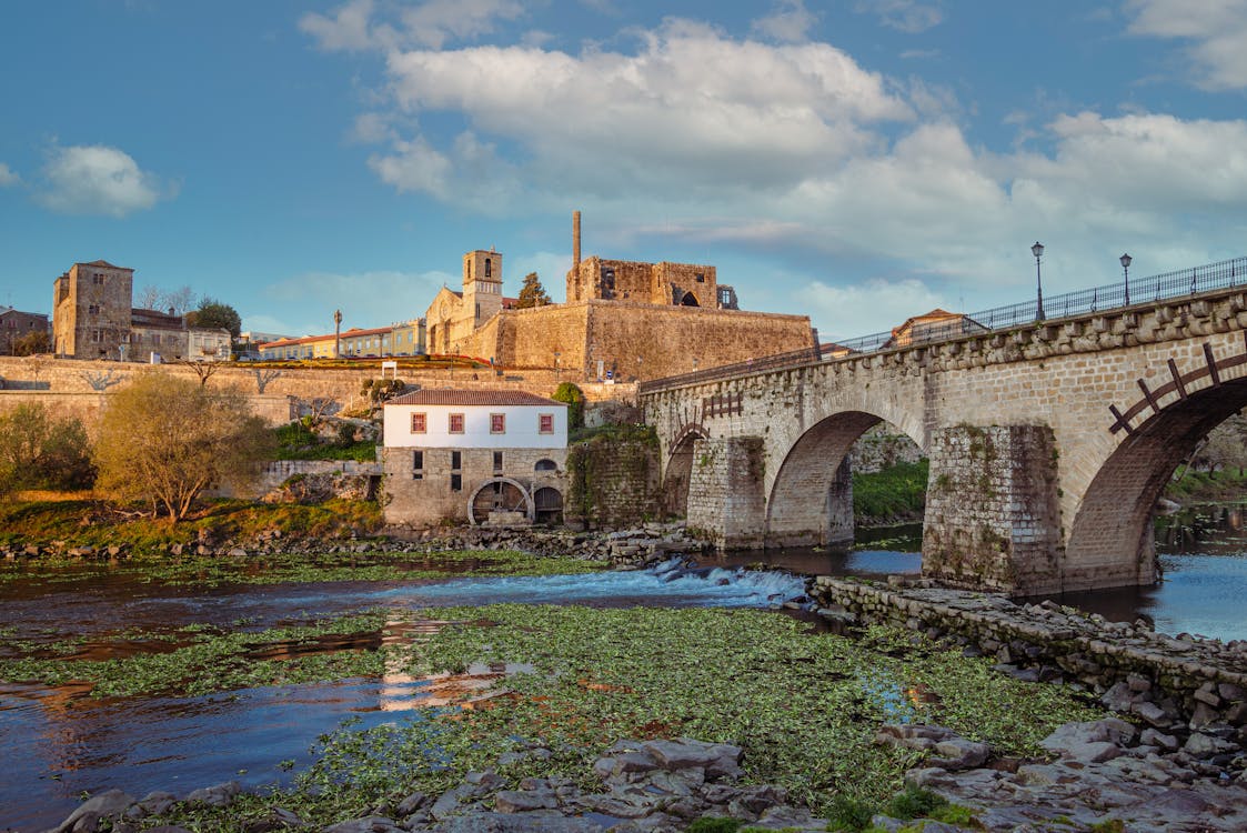 Free Barcelos Bridge in Ponte de Barcelos Portugal Stock Photo