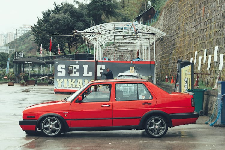 Vintage Red Car 