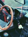 Brown and Black Steering Wheel