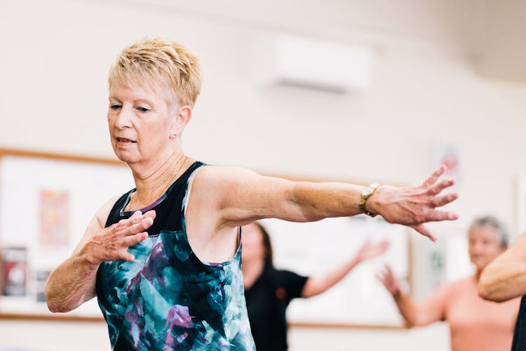 Elderly Woman Dancing