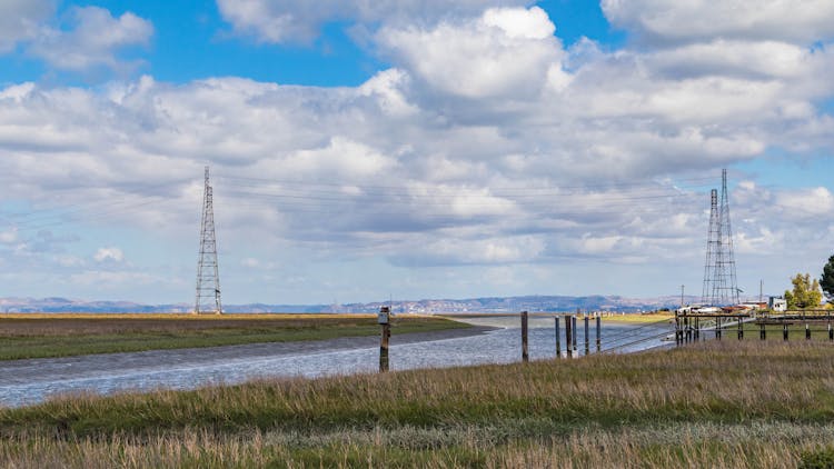 Electricity Pylons In Countryside