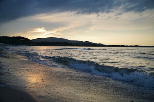 Waves Crashing on Shore