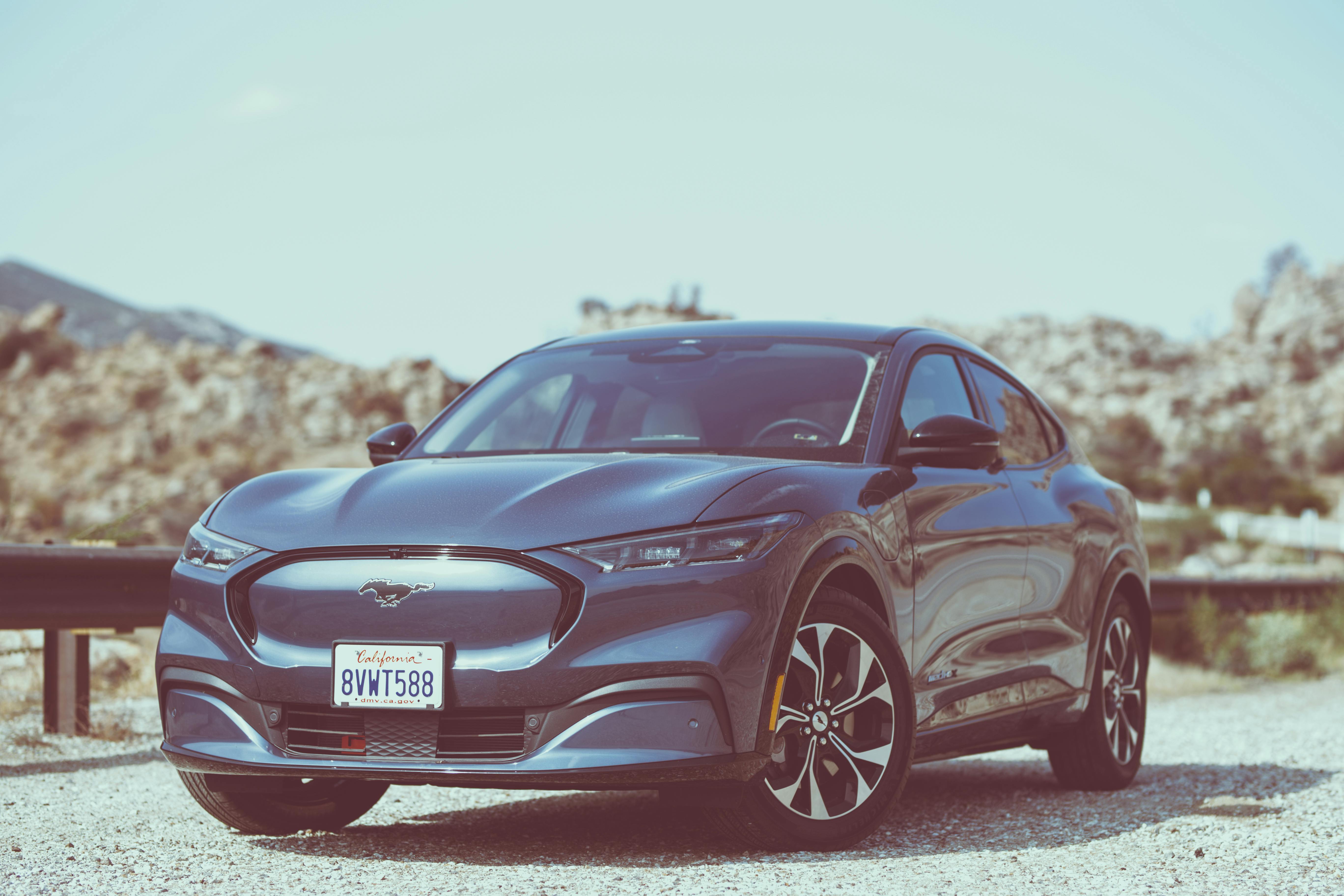 Free Black Mustang Mach E Stock Photo