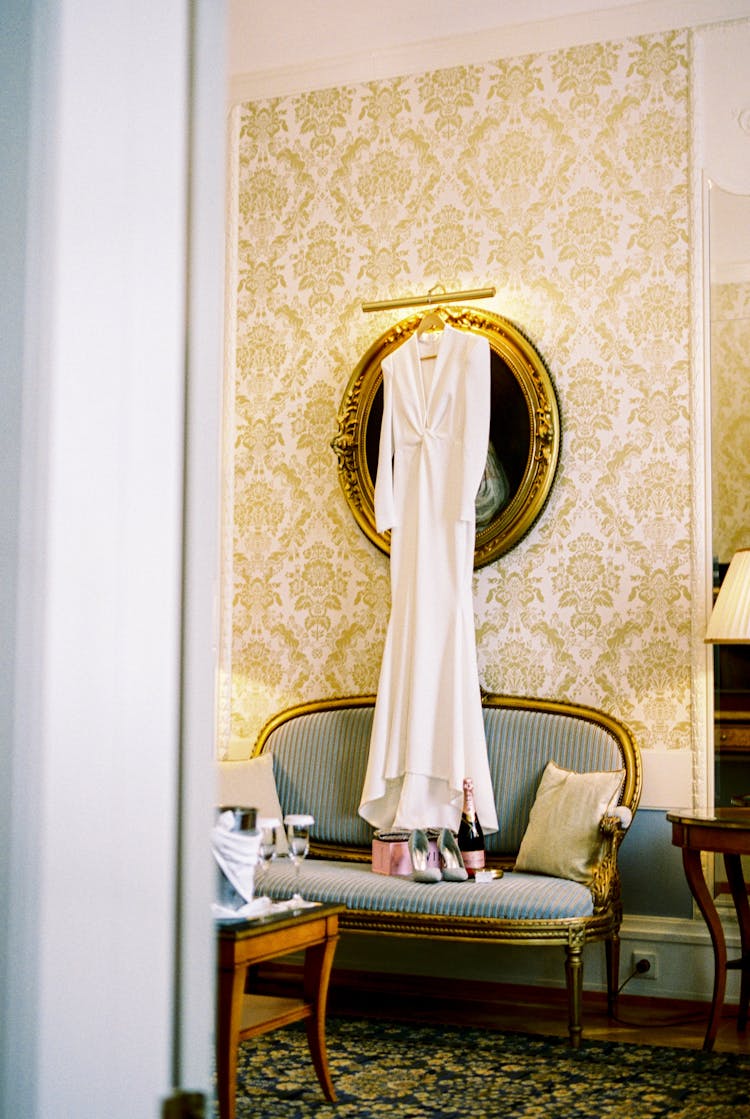 Dress Hanging On Mirror