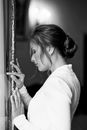 Woman in White Long Sleeve Shirt