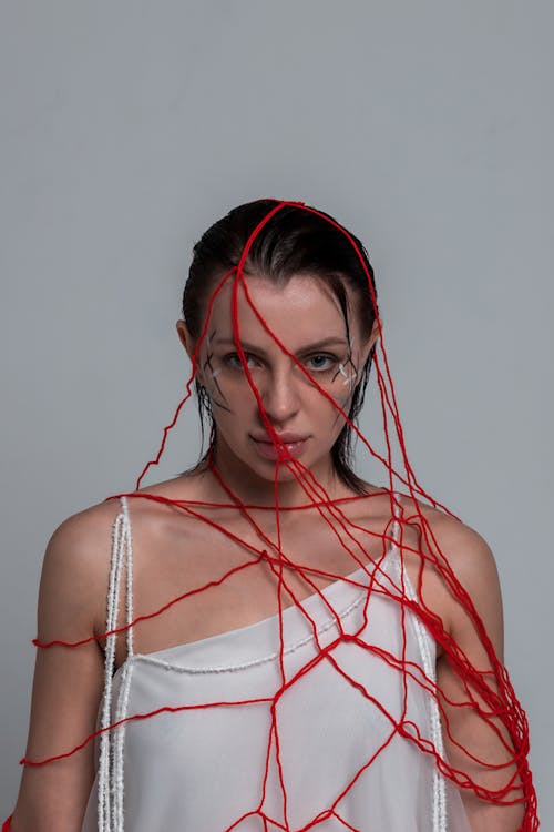 가린, 모델, 빨간 끈의 무료 스톡 사진