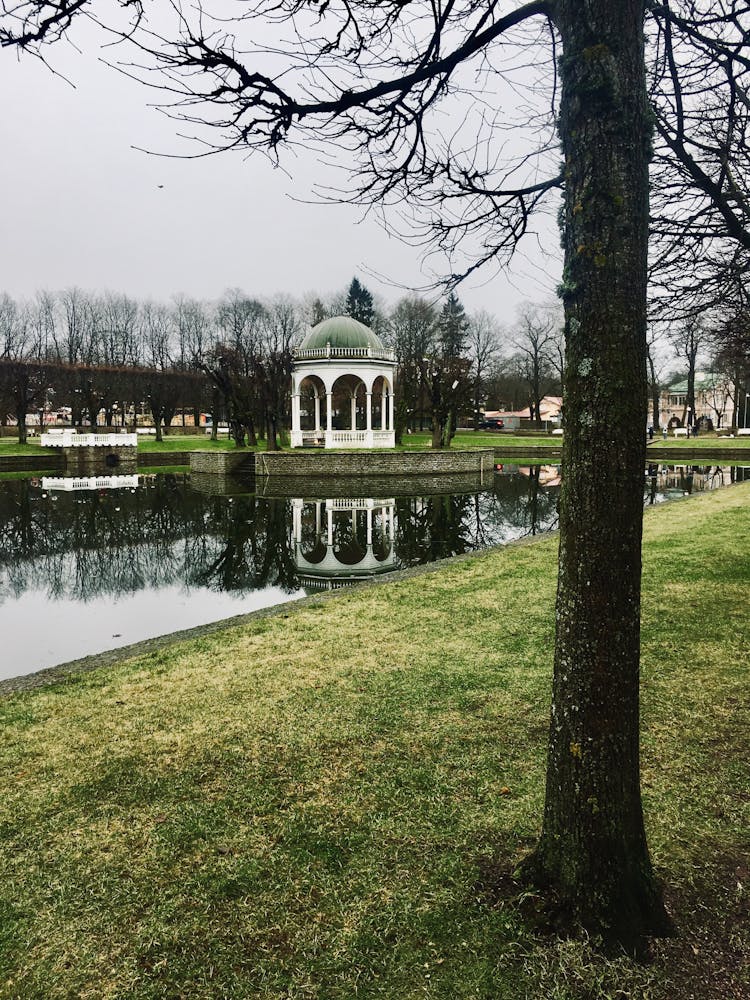 Gazebo On Swan Pond