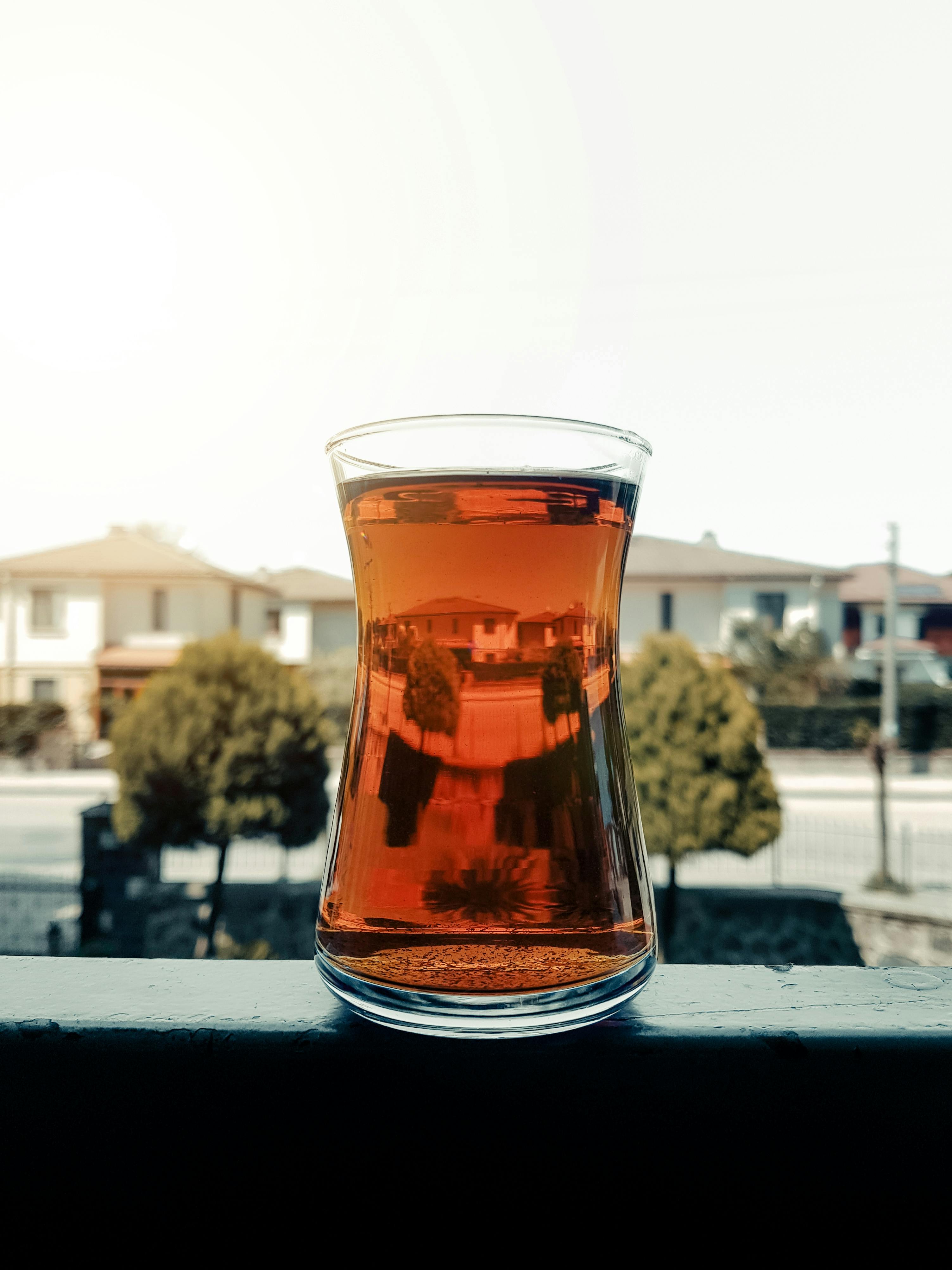 Glass Of Tea Or Hot Water, Close Up Stock Photo, Picture and Royalty Free  Image. Image 56875557.