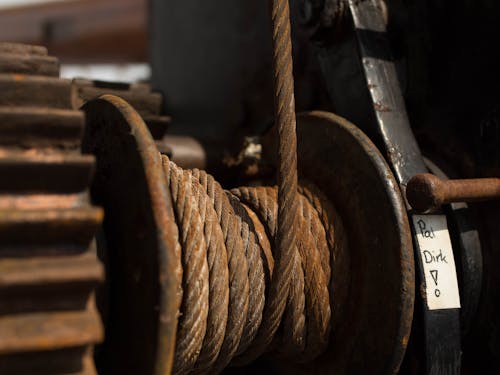 Free Steel Rope in a Roller Stock Photo