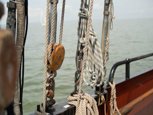 Immagine gratuita di avvicinamento, barca, corde