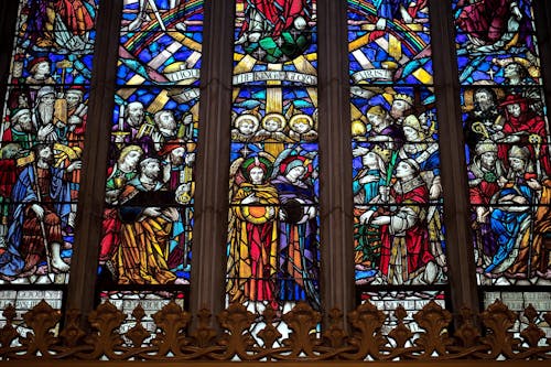 Základová fotografie zdarma na téma barevné sklo, církev, detail