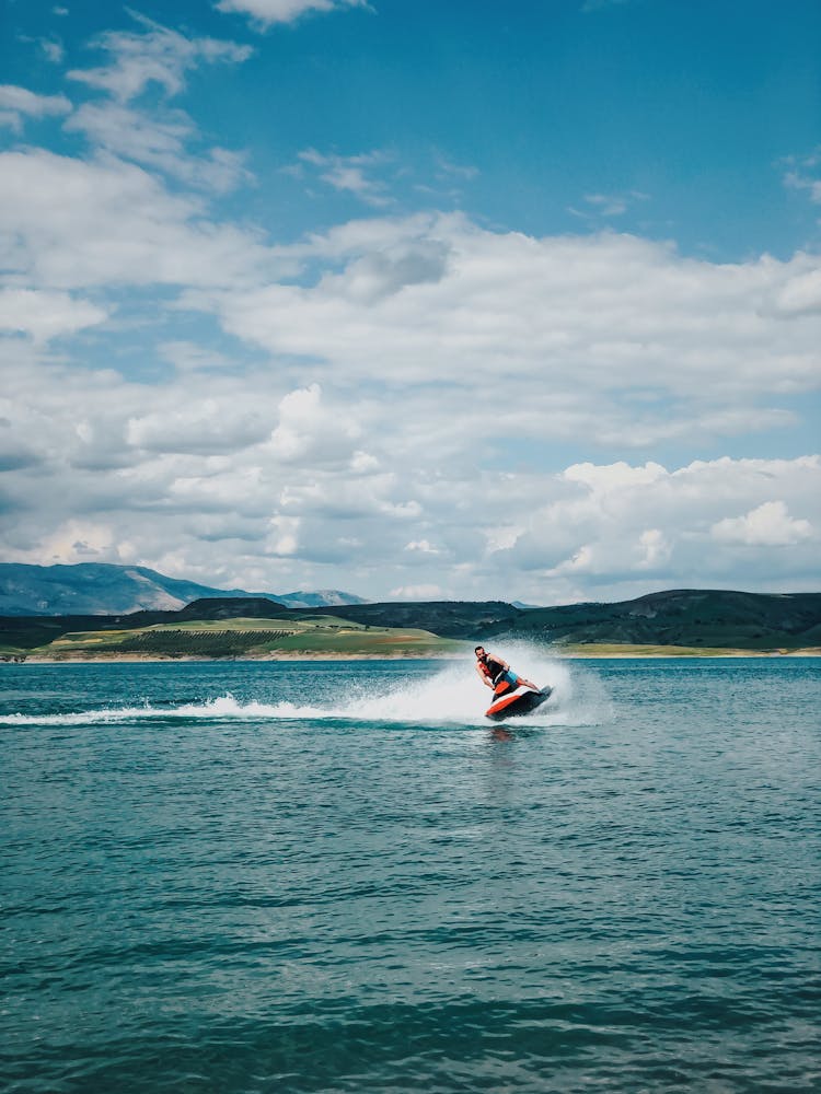 Person Riding A Jet Ski