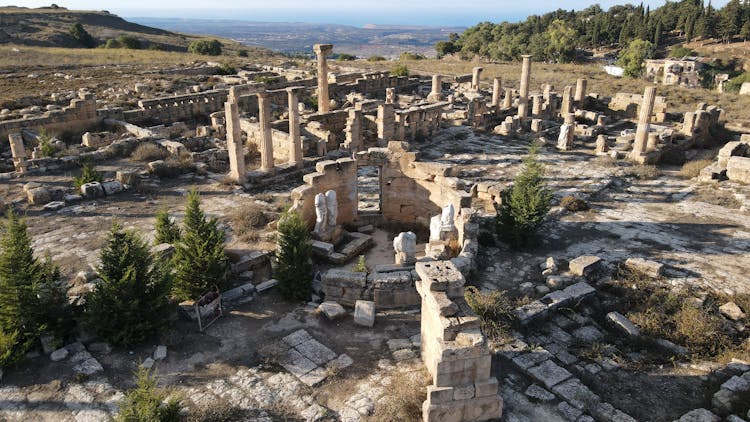 Aerial View Of Ancient Ruins Of Cyrenaica, Libya 