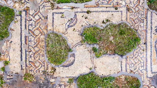 Top View of a Mosaic Pavement 