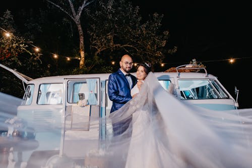 Newlyweds Posing Together