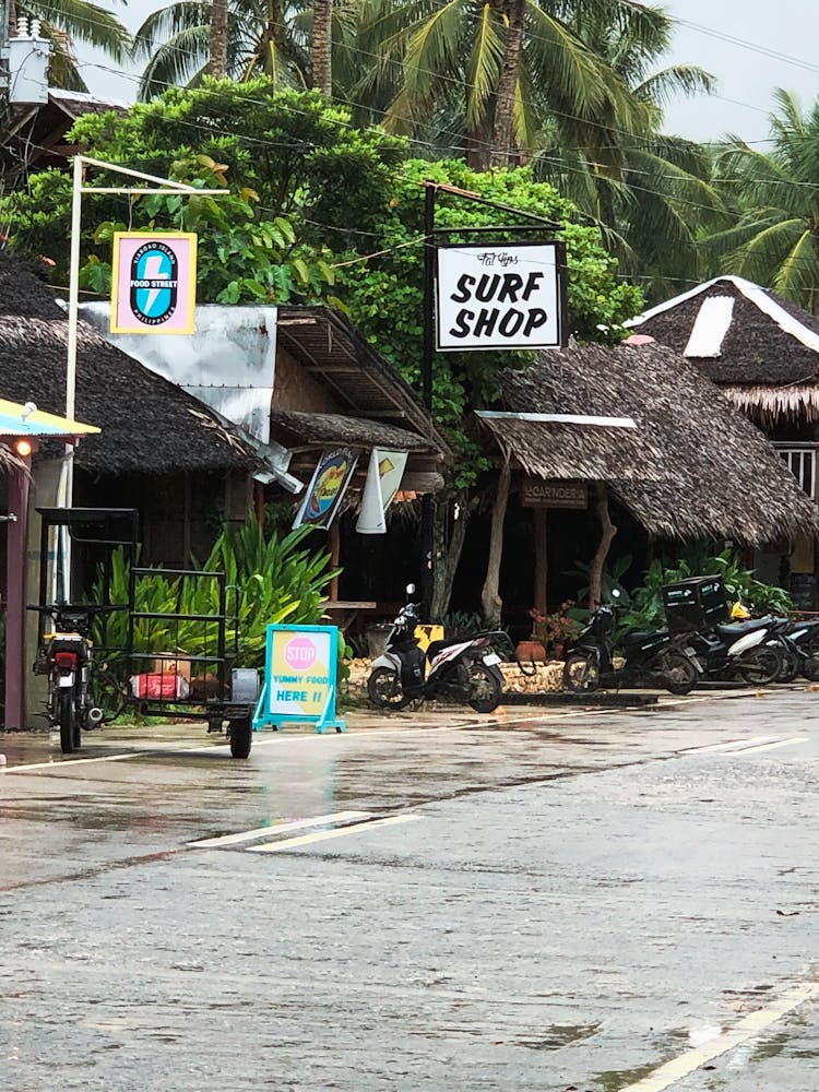 Wooden Stall Of A Surf Shop