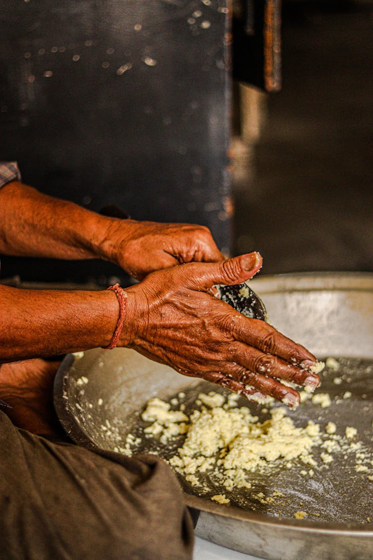 Messy Hands Of A Person 