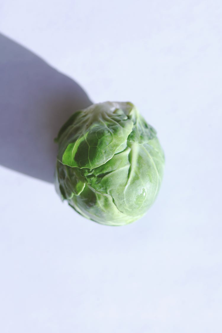 Brussels Sprout On White Surface
