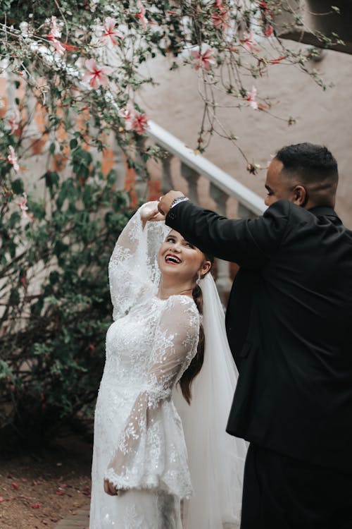 A Groom and a Bride Dancing