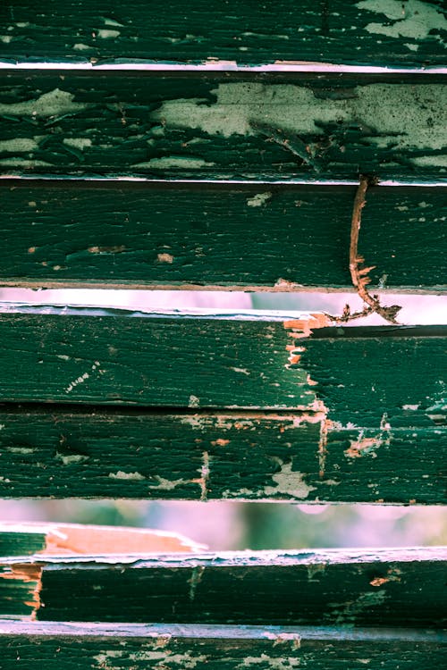 Broken Green Wooden Pallet