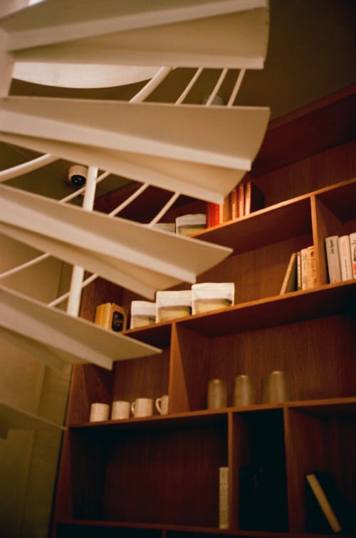 Brown Wooden Shelf With Books