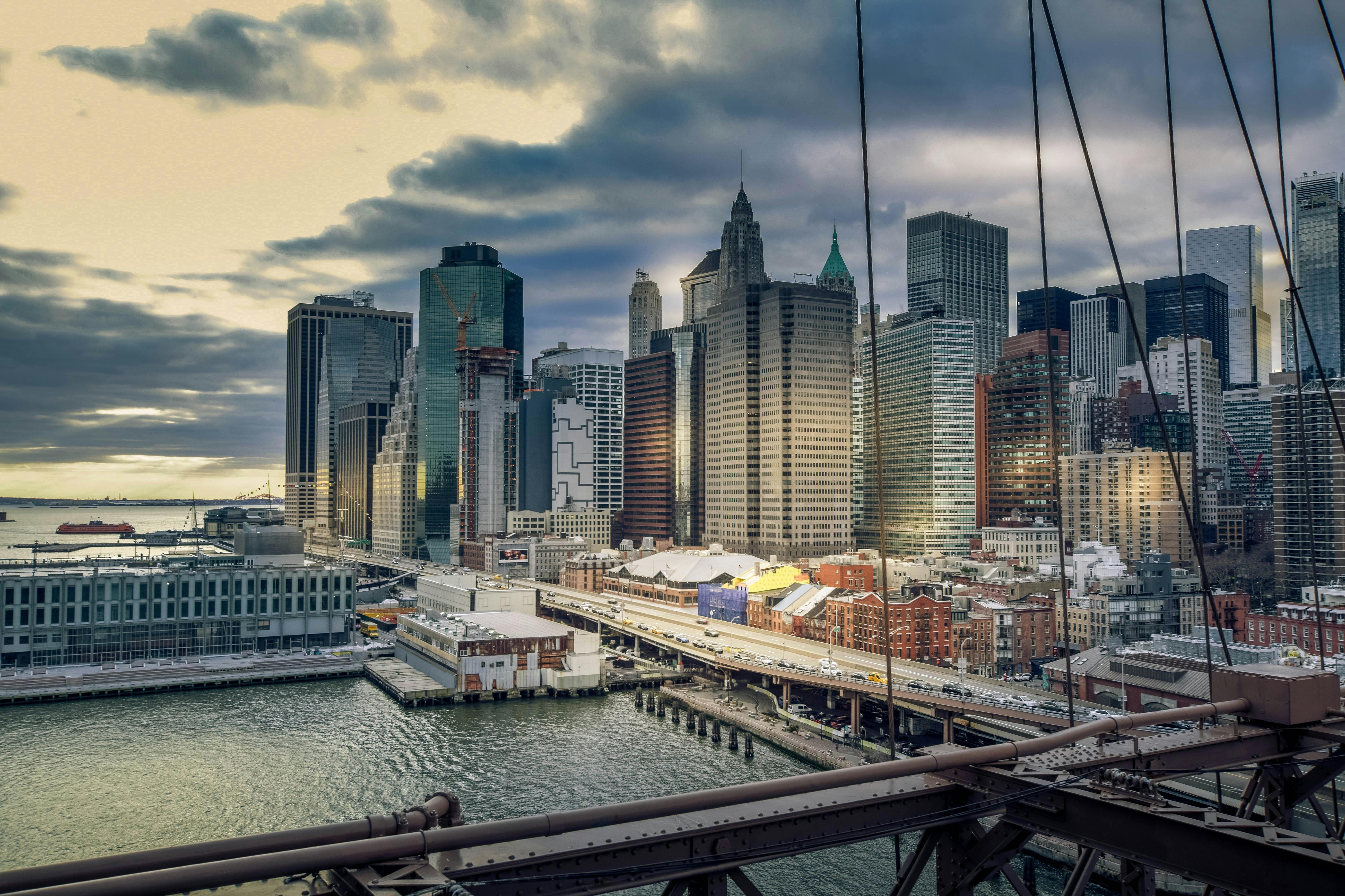 photo of concrete city buildings