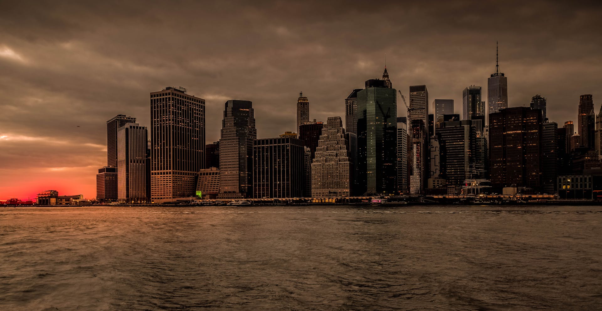 New York City during Sunset