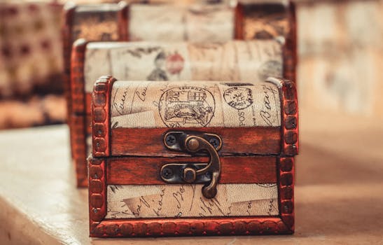 Selective Focus Photography of Brown-and-beige Wooden Chest