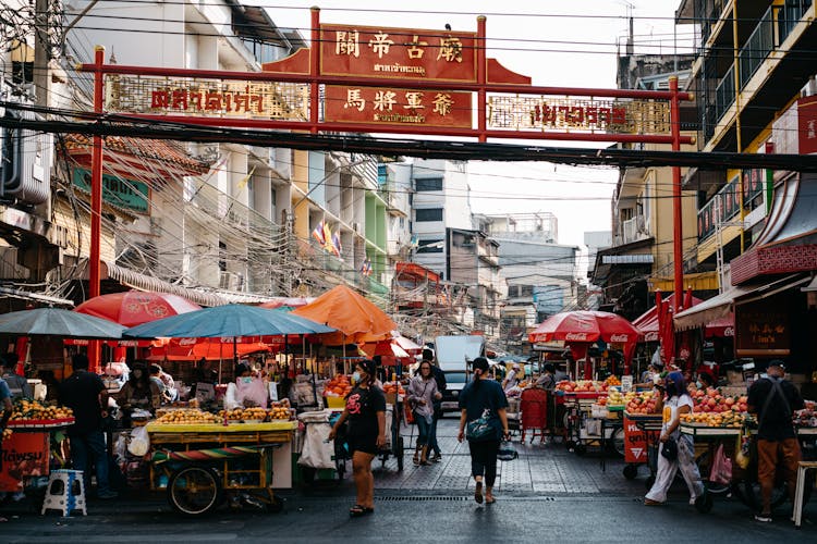 Entrance Gate To A Chinese District