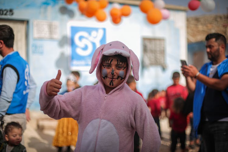 Boy In Costume Of Pig