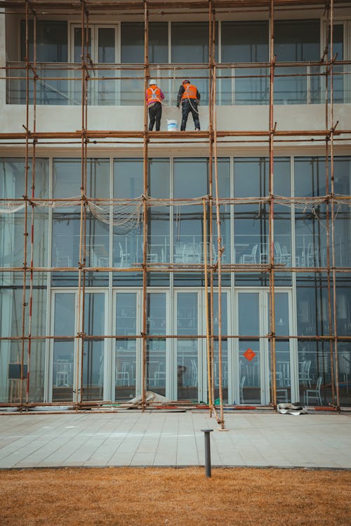 Workers at a Scaffolding