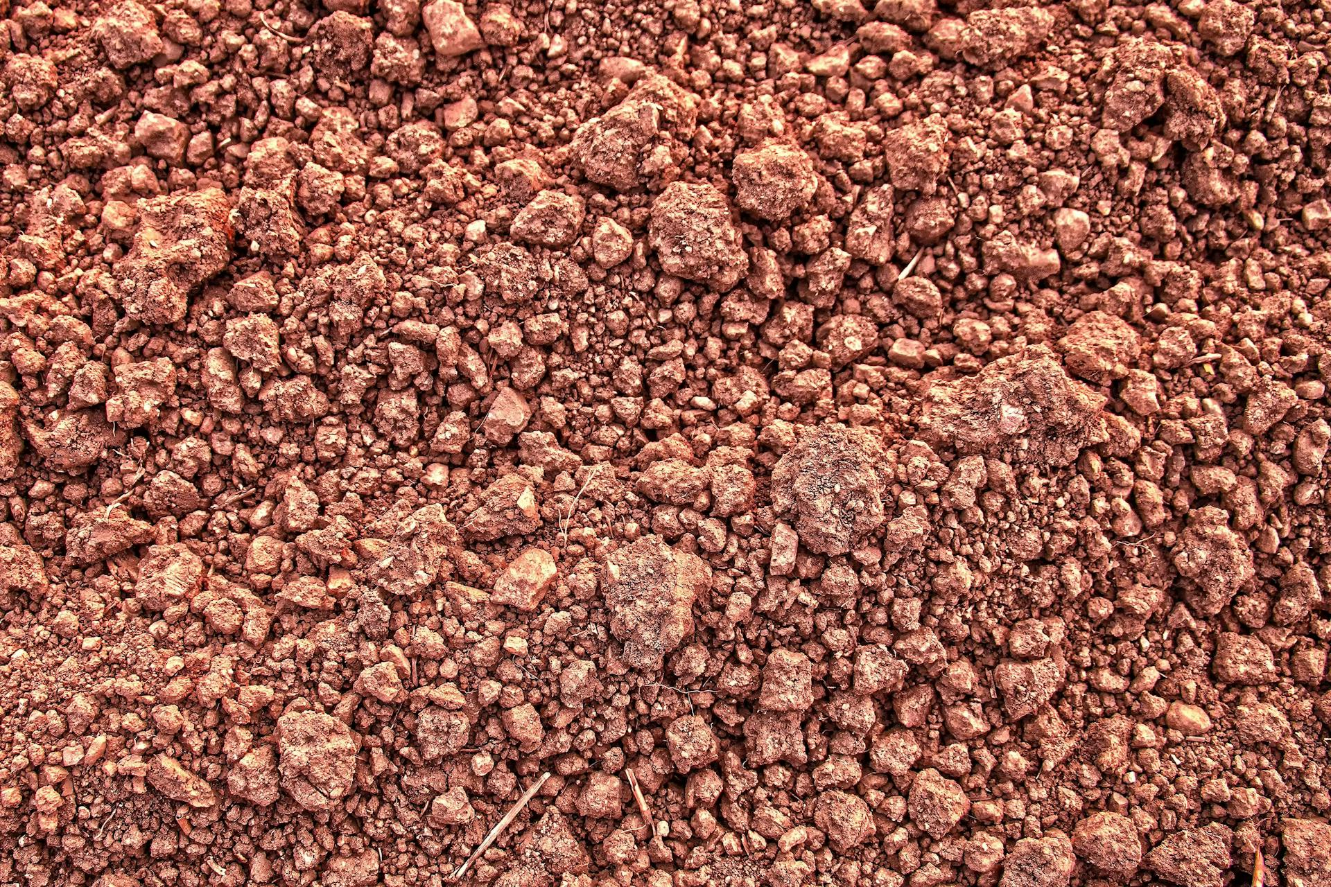 Red Clay Lumps on Ground