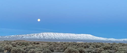 Snow Covered Desert Mountain