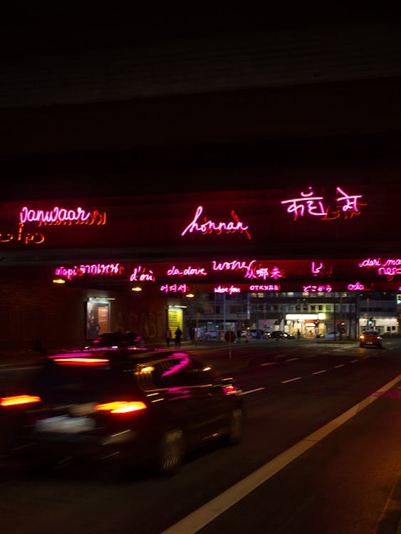 Cars on Road during Night Time